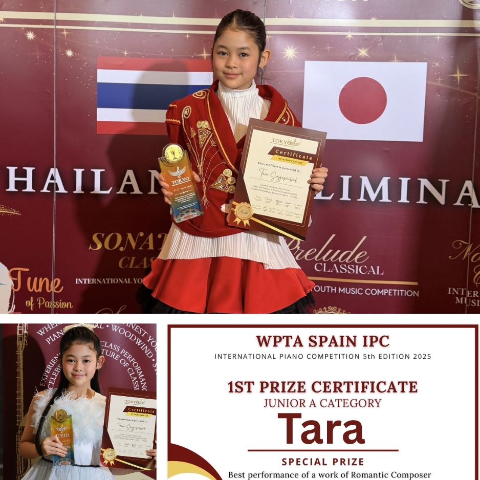 Tara international piano and vocal competitions Wellington College Bangkok