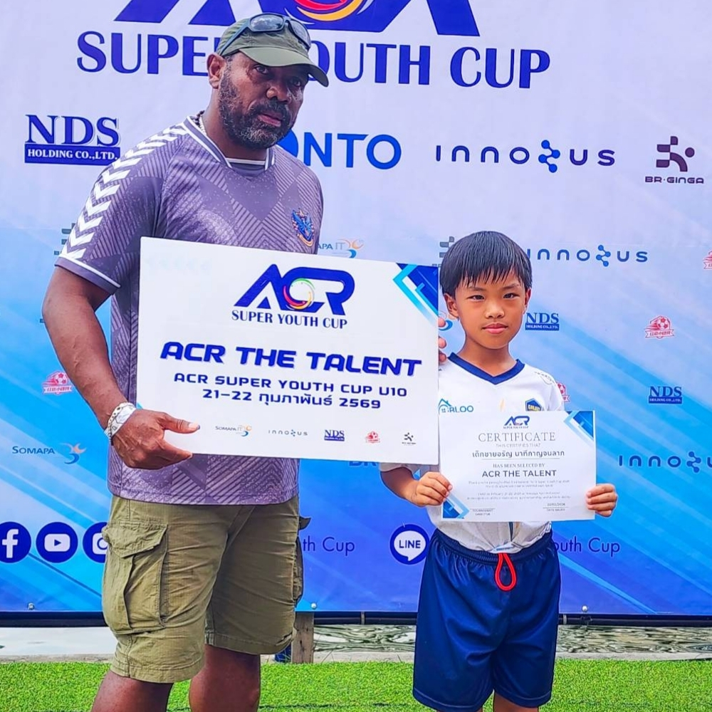 Alan Year 5 representing Galaxy FC at the ACR Super Youth Cup 2026 youth football tournament in Thailand