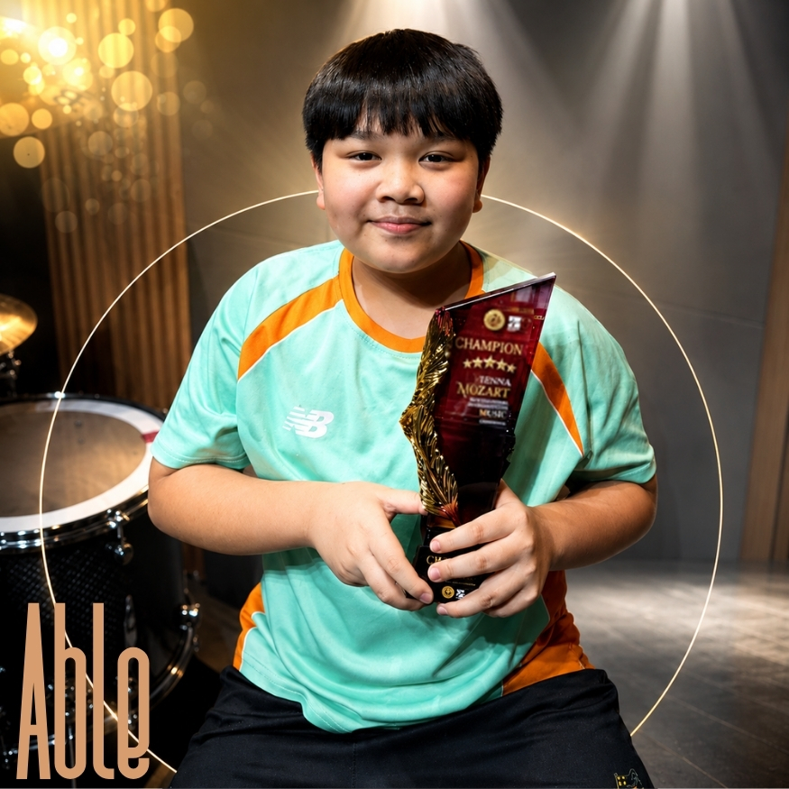Able from Wellington College Bangkok winning Champion Prize at the Vienna Mozart Philharmonic International Music Competition