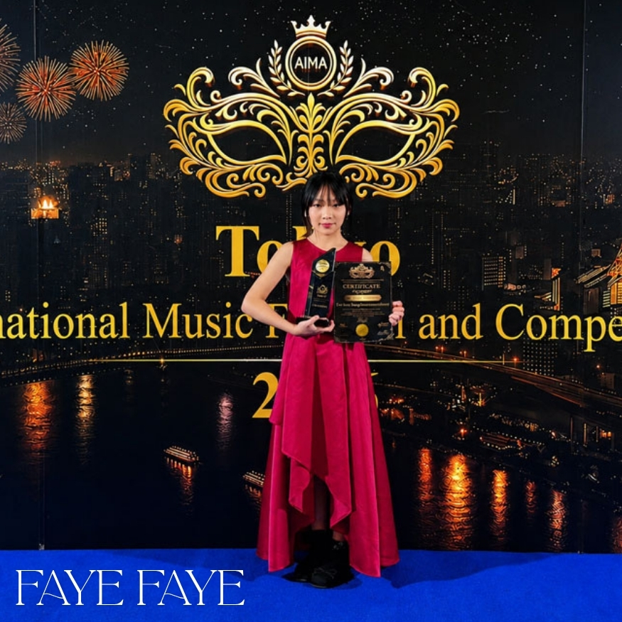 Faye Faye from Wellington College Bangkok winning Champion in the Solo Piano category at the Tokyo International Music Festival 2026